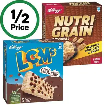 Woolworths Kellogg’s LCMs or Nutri-Grain Bars 100-110g Pk 5 offer