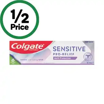 Woolworths Colgate Sensitive Pro Relief Toothpaste 110g offer