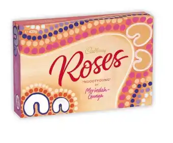 Coles Cadbury Roses Boxed Chocolate 420g offer