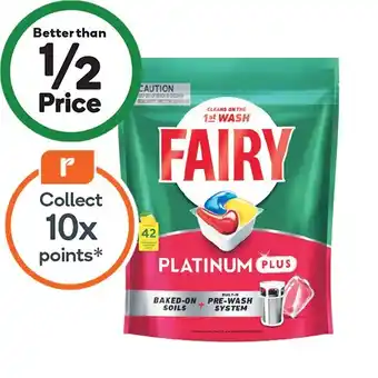 Woolworths Fairy Platinum Plus Dishwasher Tablets Pk 42 offer