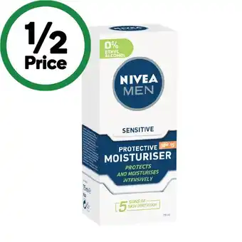 Woolworths Nivea Men Sensitive Protective SPF15 Moisturiser 75ml‡ offer