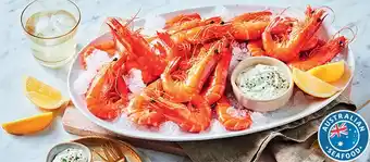 Coles Coles Australian Thawed Cooked Extra Large Black Tiger Prawns offer