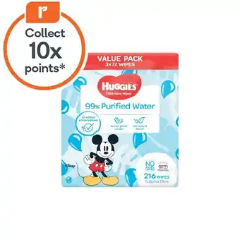 Woolworths Huggies Thick Baby Wipes Pk 3 x 72 or Pk 3 x 80 offer