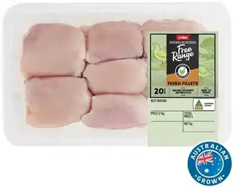 Coles Coles Free Range RSPCA Approved Chicken Thigh Large Pack offer