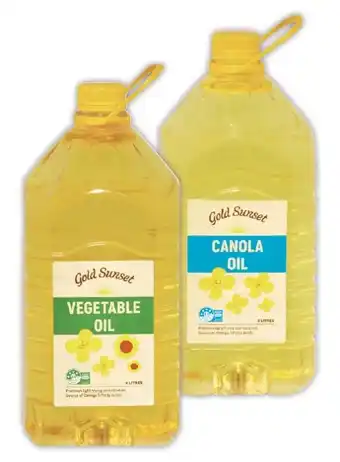 Coles Gold Sunset Canola or Vegetable Oil 4 Litre offer