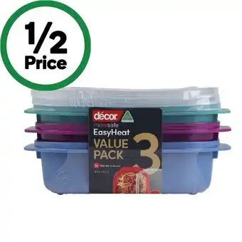 Microsafe Oblong 900ml Pk 3