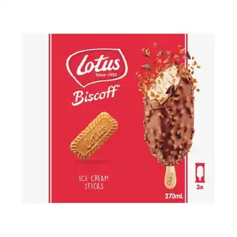 Woolworths Biscoff Ice Cream Sticks 270ml Pk 3 – From the Freezer offer