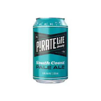 Woolworths Pirate Life South Coast Pale Ale Cans 4x355ml offer