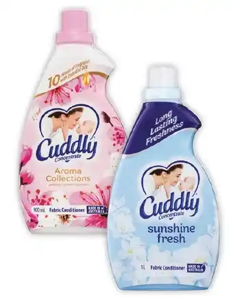 Coles Cuddly Concentrate Fabric Conditioner 900mL-1 Litre offer