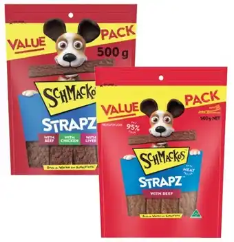 Coles Schmackos Dog Treats 500g offer