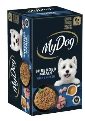 Coles My Dog Shredded Dog Food 6x100g offer