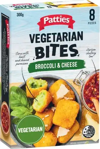 Coles Patties Broccoli & Cheese Bites 300g offer