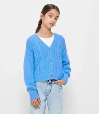 Target Eyelash V Neck Cardigan - Blue offer