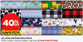 Spotlight ALL Print and Plain Polar Fleece offer