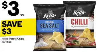 Woolworths Kettle Potato Chips 150-165g offer