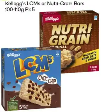 Woolworths Kellogg's LCMS or Nutri-Grain Bars 100-110g Pk 5 offer