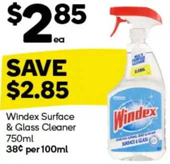 Woolworths Windex Surface & Glass Cleaner 750ml offer