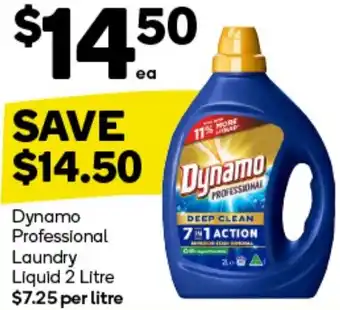 Woolworths Dynamo Professional Laundry Liquid 2 Litre offer