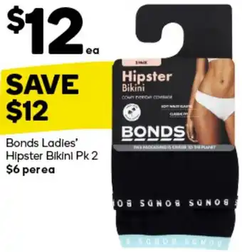 Woolworths Bonds Ladies' Hipster Bikini Pk 2 offer