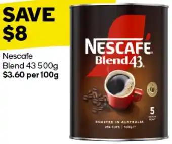 Woolworths Nescafe Blend 43 500g offer