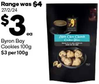 Woolworths Byron Bay Cookies 100g offer