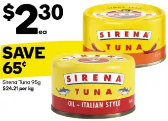 Woolworths Sirena Tuna 95g offer