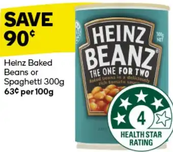 Woolworths Heinz Baked Beans or Spaghetti 300g offer
