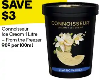 Woolworths Connoisseur Ice Cream 1 Litre offer