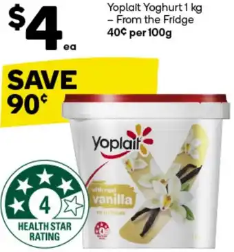 Woolworths Yoplait Yoghurt 1 kg offer