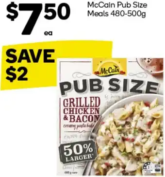 Woolworths McCain Pub Size Meals 480-500g offer