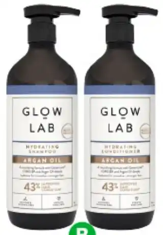 Woolworths Glow Lab Shampoo or Conditioner 600ml offer