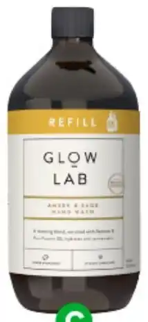 Woolworths Glow Lab Hand Wash Refill 900ml offer