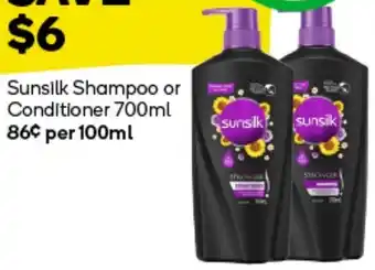 Woolworths Sunsilk Shampoo or Conditioner 700ml offer