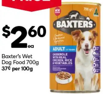 Woolworths Baxter's Wet Dog Food 700g offer