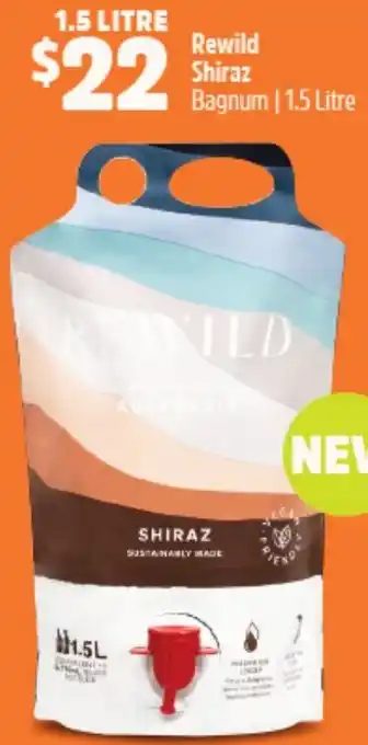 Woolworths Rewild Shiraz Bagnum 1.5 Litre offer