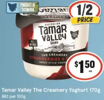 IGA Tamar Valley The Creamery Yoghurt 170g offer