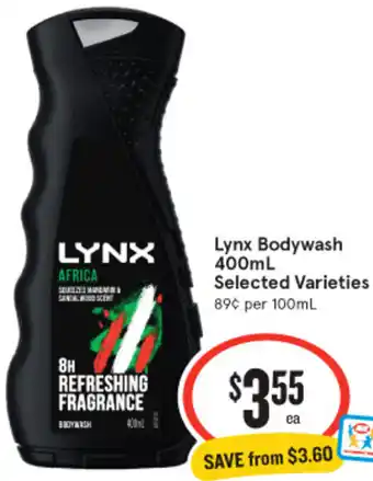 IGA Lynx Bodywash 400mL offer