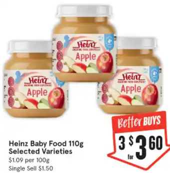 IGA Heinz Baby Food 110g offer