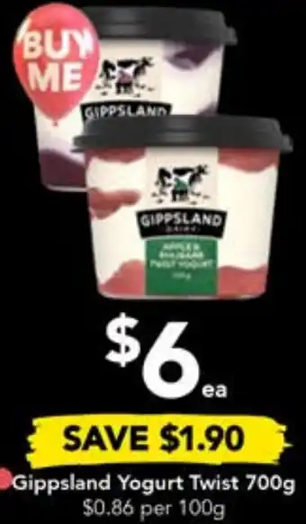 Drakes Gippsland Yogurt Twist 700g offer