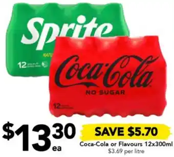 Drakes Coca-Cola or Flavours 12x300ml offer