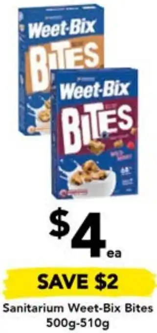 Drakes Sanitarium Weet-Bix Bites 500g-510g offer