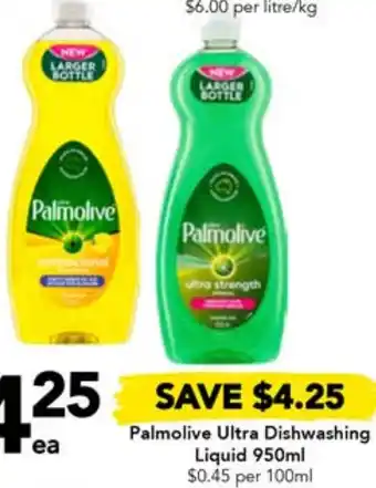 Drakes Palmolive Ultra Dishwashing Liquid 950ml offer