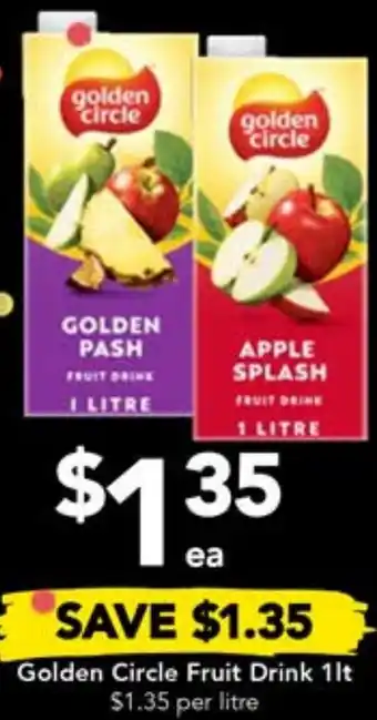 Drakes Golden Circle Fruit Drink 1lt offer