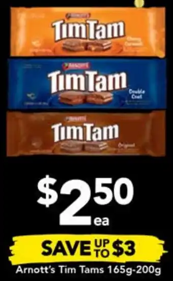 Drakes Arnott's Tim Tams 165g-200g offer