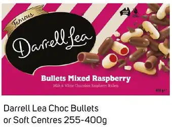 Foodland Darrell Lea Choc Bullets or Soft Centres 255-400g offer