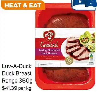 Foodland Luv-A-Duck Duck Breast Range 360g offer