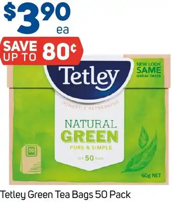 Tetley Green Tea Bags 50 Pack