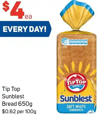 Foodland Tip Top Sunblest Bread 650g offer