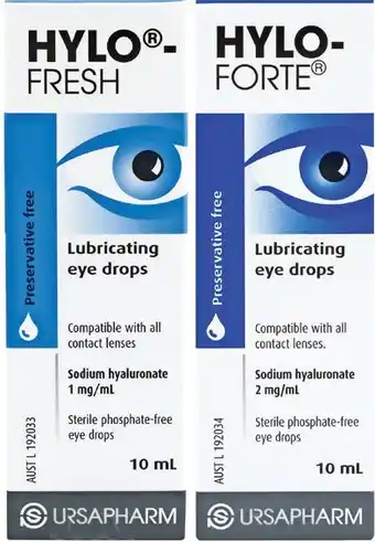 Soul Pattinson Chemist Hylo-Fresh or Hylo-Forte Lubricating Eye Drops 10mL offer