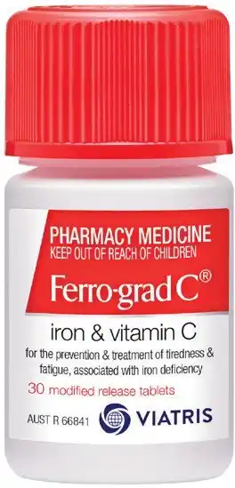 Pharmacy Best Buys Ferro-grad C Iron & Vitamin C 30 Tablets offer